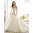 Fit And Flare Trumpet Sweetheart Neckline Taffeta Lace Crystal Corset Wedding Dress