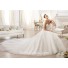 Fitted A Line Princess Sweetheart Lace Tulle Wedding Dress With Long Train