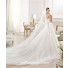 Fitted A Line Princess Sweetheart Lace Tulle Wedding Dress With Long Train