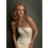 Fitted A Line Strapless Lace Garden Wedding Dress With Sparkle Sequins Ruching