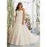 Fitted A Line Sweetheart Lace Beaded Plus Size Wedding Dress With Buttons