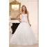 Fitted Ball Gown Sweetheart Embroidery Satin Tulle Wedding Dress Corset Back