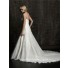 Fitted Ball Gown Sweetheart Lace Applique Flowers Wedding Dress With Train