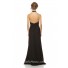 Fitted Mermaid Halter Sweetheart Backless Long Black Chiffon Ruched Wedding Guest Bridesmaid Dress