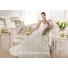 Folk Style A Line Sweetheart Low Back Tiered Tulle Lace Wedding Dress With Straps