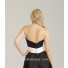 Formal sweetheart floor length long black silk bridesmaid dress with sash