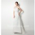 Glamour Mermaid Scoop Neck V Back Lace Beaded Wedding Dress With Bow