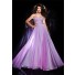 Gorgeous A Line Sweetheart Lilac Chiffon Beaded Flowing Long Prom Dress