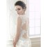 Gorgeous Mermaid Queen Anne Neckline Backless Applique Crystal Wedding Dress