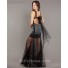 Gorgeous Mermaid Scoop Neck Backless Black Tulle Beaded Prom Dress