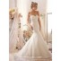 Gorgeous Mermaid Sweetheart Organza Crystal Beaded Wedding Dress With Cap Sleeve Jacket