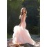 Gorgeous Mermaid V Neck Open Back Pink Satin Tulle Beaded Prom Dress