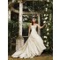 Hollywood Ball Gown Sweetheart Corset Back Draped Ivory Satin Wedding Dress