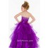Lovely Princess Ball Halter Purple Organza Ruffle Girl Pageant Dance Prom Dress