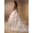 Luxury Ball Gown Sweetheart Ivory Satin Organza Ruffle Wedding Dress With Crystal