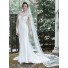 Mermaid High Neck Long Sleeve See Through Tulle Lace Wedding Dress With Belt