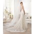 Mermaid High Neck See Through Sheer Back Lace Wedding Dress With Buttons
