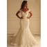 Mermaid Off The Shoulder Vintage Lace Wedding Dress With Chapel Train