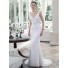 Mermaid Scoop Neck Low Back Lace Wedding Dress With Crystals Belt