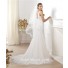Mermaid Scoop Neck Sleeveless Open Back Tulle Wedding Dress With Embroidery Beading