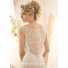Mermaid Scoop Neckline Sheer See Through Back Lace Beaded Wedding Dress With Straps
