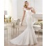 Mermaid Sweetheart Cap Sleeve Sheer Back Lace Wedding Dress With Buttons