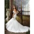 Mermaid Sweetheart Corset Back Pleated Organza Lace Wedding Dress With Sparkles
