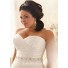 Mermaid Sweetheart Corset Back Ruched Satin Plus Size Wedding Dress With Pearls Sash