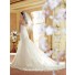 Mermaid Sweetheart Dropped Waist Corset Back Lace Tulle Wedding Dress With Pleating