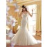 Mermaid Sweetheart Dropped Waist Corset Back Lace Tulle Wedding Dress With Pleating