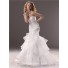 Mermaid Sweetheart Fit And Flare Layered Organza Wedding Dress With Ruffles