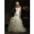 Mermaid Sweetheart Fit And Flare Organza Ruffle Wedding Dress With Beading
