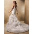 Mermaid Sweetheart Ivory Organza Lace Wedding Dress With Detachable Flowers Strap