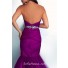 Mermaid Sweetheart Long Dark Purple Tulle Prom Dress With Crystals
