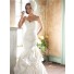 Mermaid Sweetheart Satin Ruched Fit And Flare Wedding Dress Corset Back