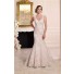 Mermaid Sweetheart Sheer See Through Back Lace Wedding Dress With Straps Buttons