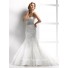 Modern Mermaid Sweetheart Lace Wedding Dress With Sequins Crystal Belt