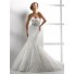 Modern Mermaid Sweetheart Lace Wedding Dress With Sequins Crystal Belt