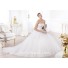Modern Princess A Line Strapless Beaded Sequin Lace Tulle Wedding Dress