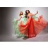 New Flowy Halter Floor Length Coral Chiffon Evening Prom Dress With Applique Beading