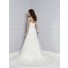 Perfect Mermaid Strapless Sweetheart Tulle Lace Beaded Wedding Dress With Buttons