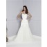 Perfect Mermaid Strapless Sweetheart Tulle Lace Beaded Wedding Dress With Buttons