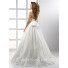 Pretty A Line Princess Strapless Vintage Lace Wedding Dress With Flowers Belt Bow 
