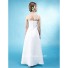 Pretty A line Spaghetti Strap Long White Chiffon Junior Bridesmaid Dress