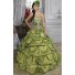 Pretty Ball Gown Fuchsia Taffeta Quinceanera Dress With Embroidered Beading