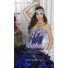 Pretty Ball Gown Royal Blue Taffeta Quinceanera Dress With Embroidered Beading