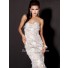 Pretty Mermaid Sweetheart Long Nude Tulle Lace Evening Prom Dress With Applique