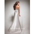 Pretty Sheath Sweetheart Long White Silk Party Prom Dress With Beading Sequins Slit