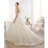 Princess A Line Strapless Off The Shoulder Ivory Layer Tulle Lace Wedding Dress