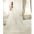 Princess A Line Strapless Tiered Organza Ruffle Wedding Dress With Crystal Sash